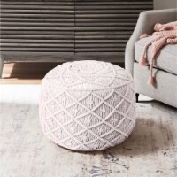 Kipton Cotton Yarn Pouf white