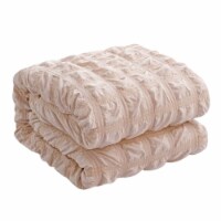Duvet Set 2 Pillow Shams, 2 Euro Shams, 2 Decorative Pillows, 1 Duvet Cover , Blush