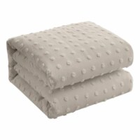 Duvet Set 2 Pillow Shams, 2 Euro Shams, 2 Decorative Pillows, 1 Duvet Cover , Beige
