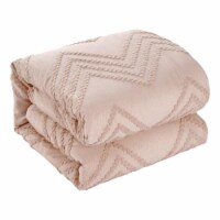 XL Duvet 1 Pillow Sham, 1 Euro Sham, 2 Decorative Pillows, 1 Duvet Cover , Blush