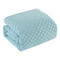 Nika 5pc King/California King Duvet Set 2 Pillow Shams, 2 Euro Shams, 1 Duvet Cover , Blue