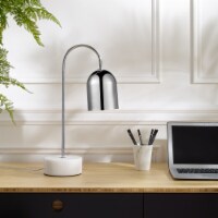 Shaindy Table Lamp - 5ft Power Cord, Marble Stone Base , Sturdy Metal Frame , In-line Switch