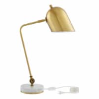 Armin Table Lamp 5ft Power Cord, Marble Stone Base , Brass