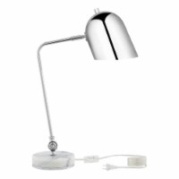 Armin Table Lamp 5ft Power Cord, Marble Stone Base , Chrome