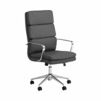 High Back Upholstered Office Chair in Grey