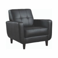 Padded Seat Accent Chair in Black