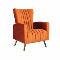 Upholstered Accent Armchair In Rust