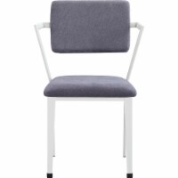 Metal Frame Office Chair in Gray and White Finish