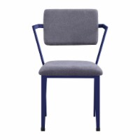 Metal Frame Office Chair in Gray and Blue Finish