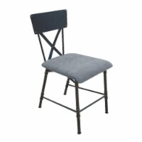 Fabric Upholstered Office Chair in Antique Oak and Sandy Gray