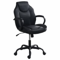 Office Chair with Padded Armrests in Black