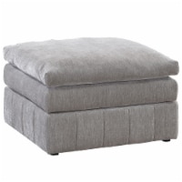 Morgan Fabric Upholstered Ottoman in Granite