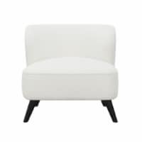 Fabric Upholstered Wingback Accent Chair in Natural and Cappuccino