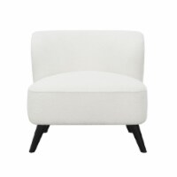 Fabric Upholstered Wingback Accent Chair in Natural and Cappuccino