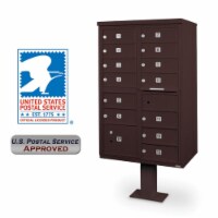 Postal Products Unlimited N1031044 13 Door CBU with Pedestal - Bronze