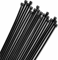 Bolt Dropper 8  Black Zip Cable Ties (1000 Pack), 40lbs Tensile