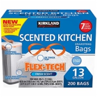 Kirkland Signature Flex-Tech 13-Gallon Scented Kitchen Trash Bags, 200-count