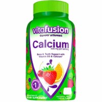 vitafusion Calcium Gummy Vitamins, Fruit and Cream Flavored Chewable Calcium,100 Count