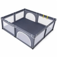Hivvago Large Infant Baby Playpen Safety Play Center Yard with 50 Ocean Balls-Dark Gray Perspective: Main