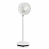 9 Inch Portable Oscillating Pedestal Floor Fan with Adjustable Heights and Speeds Perspective: Main