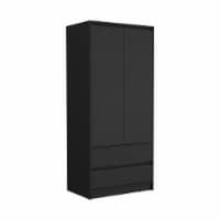 Austin 2 Drawers Armoire -Bedroom-Black