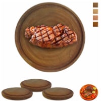 3 Plates Argentina Asado BBQ Cheese Food Serving Beef Meat Algarrobo Wood 8