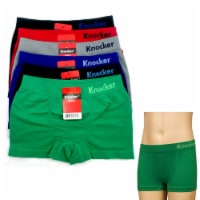 6 Pack Boys Seamless Solid Boxer Briefs Kids Spandex Underwear Soft Active New L