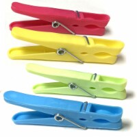 96 Pcs Plastic Clothespins Laundry Clothes Pins Large Spring Assorted Color Pegs
