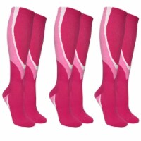 Compression Socks Men & Women Circulation 8-15mm Hg Medical Nurse Run Pink - 3 Pairs