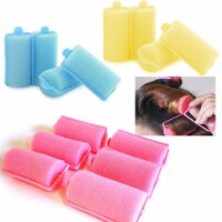 24 Medium Foam Hair Rollers Curls Waves Soft Cushion Curlers Care Styling 1 1/2