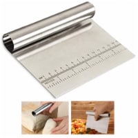 Bench Scraper Stainless Steel Dough Chopper Measure Cutter Pastry Baking Kitchen