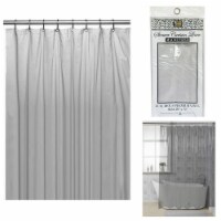 Shower Curtain Liner Heavy Duty Magnetic Mildew Resistant Vinyl Waterproof Gray