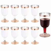 8 X Rose Gold Plastic Champagne Flute Disposable Wine Glass 5.5oz Wedding Party