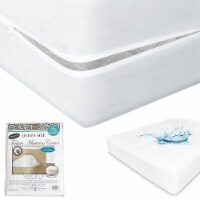 Premium Zipper Mattress Cover Queen Size Breathable Fabric Waterproof Protector