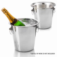 2 Large 4qt Ice Bucket Wine Chiller Champagne Beer Chest Cooler Party Tub Steel