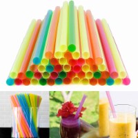 288 Ct Neon Extra Wide Jumbo Straws Multicolor 9 Smoothie Milkshake Party Drink