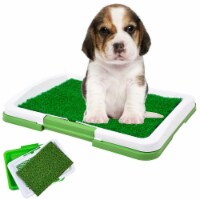 Indoor Dogs Potty Trainer Puppy Pee Pad 18 x 13 Tray Artificial Grass Rug Turf