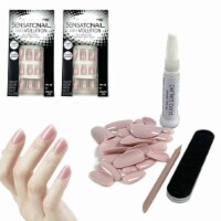 2 Pack Sensational Gelvolution Nail Set Artificial Nails Glue Buffer Stick Gel