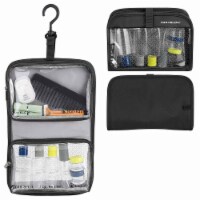 Travelon Wet Dry Quart Bag with Plastic Bottles Toiletry Bath Organizer Black