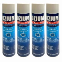 4 Pc Ozium 0.08oz Air Sanitizer Spray New Car Scent Odor