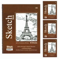 4 Pc Sketchbooks Sketch Pad Side Spiral Bound 8.5 X11 Artists Drawing Art Paper