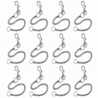 12 Pc Metal Chains Hooks Key Rings Keychain Snap Swivel Lobster Claw 12 L Crafts