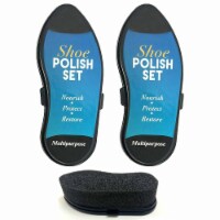 2 Pk Instant Shoe Polish Shine Sponge Cleaning Protector Leather Boot All Colors