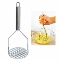 1 Stainless Steel Potato Masher Heavy Duty Metal Vegetable Avocado Guac Press
