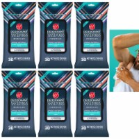 6 Packs Men's Deodorant Wet Wipes Cleaning Cloths Moist Towelette Fresh 180 Ct