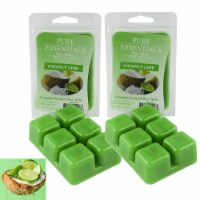2 Pk Coconut Lime Cube Wax Melts Candle Warmers Fragrance 2.5oz Aroma Therapy