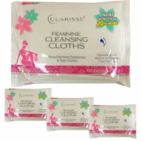 4 Pk Women's Wet Wipes Feminine Cleansing Cloths Moist Towelette Sensitive Skin