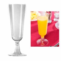 48 Pc Disposable Champagne Flutes Wine Mimosa Glasses Cups Brunch Party 4.7oz