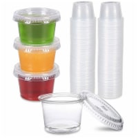 64 Ct Disposable Plastic Mini Cups Lids 2.5oz Condiments Sauce Dressing  Portion, 1 - Fry's Food Stores