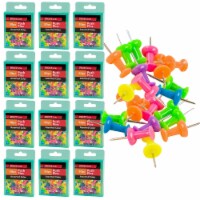 600 Pc Push Pin Thumb Tacks 7/8 Bulletin Cork Board Office Notes Assorted Color
